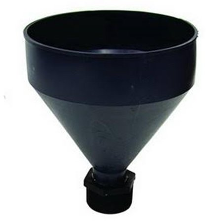 DENDESIGNS 3 qt Polyethylene Drum Funnel Threaded for 2 in. NPT Opening - Black DE1113098